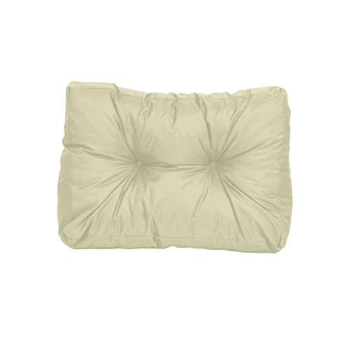 TexDeko® Garden Seitenkissen 60x40x20/10cm wasserabweisend UV - beständig gesteppt Premium Kissen für Europaletten In- & Outdoor Palettenpolster (Sand) von TexDeko