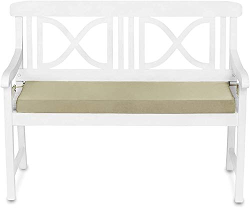 TexDeko® Gartenbank Sitzpolster 100 x 48 x 6cm Outdoor wasserabweisend waschbar Bankkissen Bankpolster Polster (Sand) von TexDeko