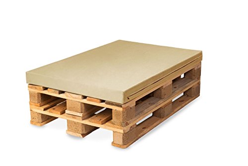 TexDeko® BEZUG (ohne Füllung) für Palettenkissen 120x80x12 cm wasserabweisend waschbar In- & Outdoor Made in EU (Sand) von TexDeko
