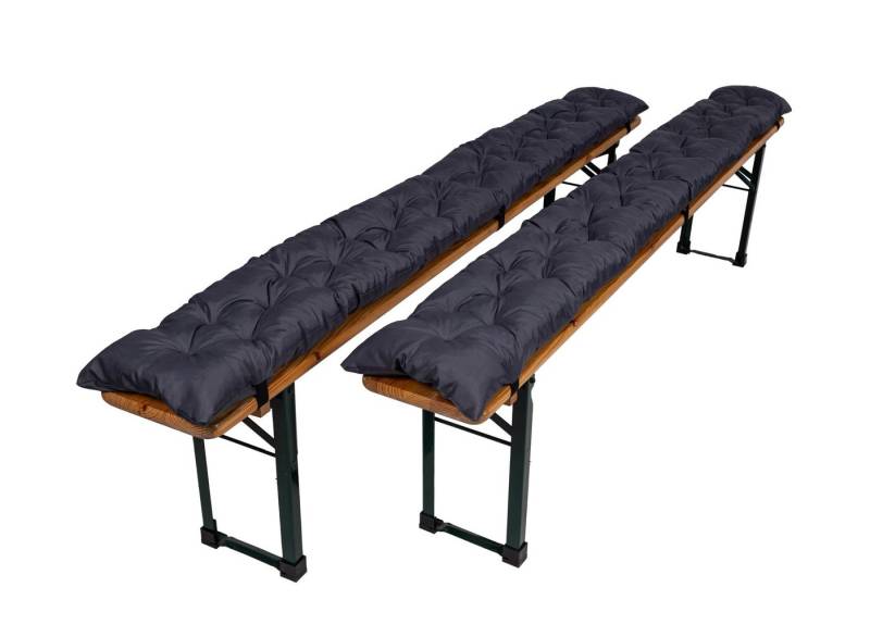 TexDeko Bankauflage TexDeko Garden 2er-Pack Bierbankauflagen gesteppt für Bierzeltgarnitur, (Doppelpack), 220 x 25cm, strapazierfähig von TexDeko