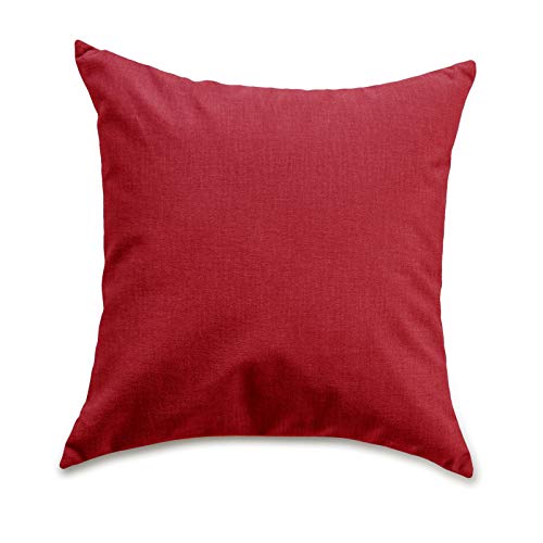 TexDeko BeSmart 2er Pack Dekokissen 37x37cm mit Abperleffekt Samt Bezug mit Reißverschluss für Palettenkissen (Bordeaux) von TexDeko