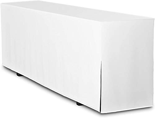 TexDeko Biertischhusse (Mini 110cm) Premium für Bierzeltgarnitur Blickdicht waschbar nur Tisch 110 x 70cm Weiß von TexDeko