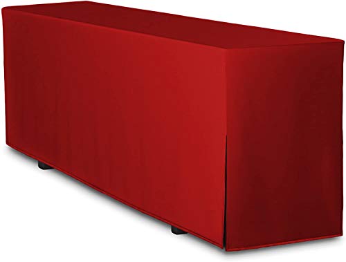 TexDeko® Biertischhusse Premium für Bierzeltgarnitur 220 x 60cm Blickdicht waschbar nur Tisch (Rot) Made in EU von TexDeko