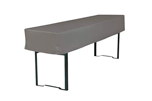 TexDeko Biertischhusse Tischdecke 3/8 Länge für Bierzelttisch Premium Blickdicht waschbar 220x50x30cm (Anthrazit) von TexDeko