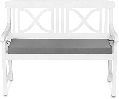 TexDeko® Gartenbank Sitzpolster 120 x 42 x 6cm Outdoor wasserabweisend waschbar Bankkissen Bankpolster Polster (Grau) von TexDeko