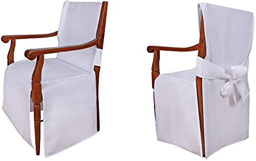 TexDeko Universal Stuhlhussen - Modell Monaco für Stühle mit Armlehne (Grau) von TexDeko
