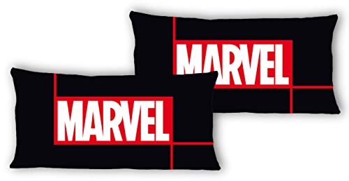 Marvel 2er Set Kissenbezug Kissenhülle Doppelpack Avengers Spiderman 40 x 80 cm 100% Baumwolle mit Reißverschluss (2) von Marvel