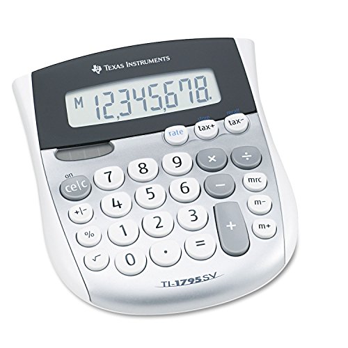 Texas Instruments TI-1795SV Tischrechner, silbernes Design, Solar- und Batteriebetrieb von Texas Instruments