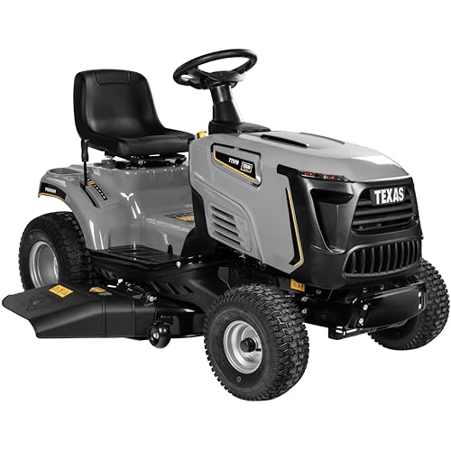 TEXAS Premium Aufsitzrasenmäher TTS98 Rasentraktor Aufsitzmäher Rasenmäher Traktor 432cm³ 12PS | 8800W | 4-Takt | 98cm Schnittbreite | Schnitthöhe 30-90mm | 170kg | 5+1 Gänge | LED-Scheinwerfer von Texas
