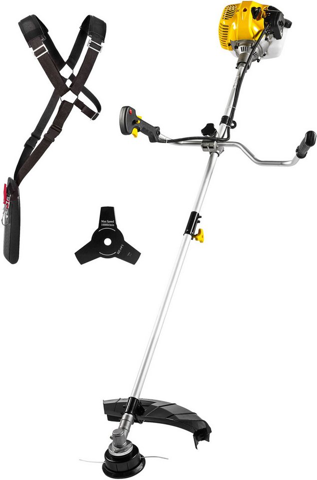 Texas Benzin-Freischneider BCU33S, 25 cm Arbeitsbreite Messer, 43 cm Arbeitsbreite Faden, (Set, 3 St), Leicht – kraftvoll für Gras und Gestrüpp von Texas