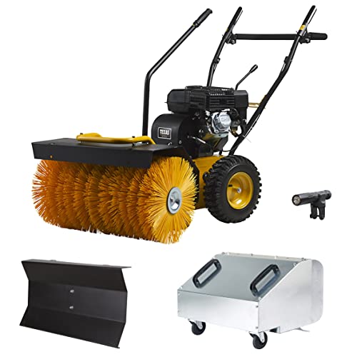 Texas Handy Sweep 619TG 3in1 179ccm Kehrmaschine Benzin mit Schneeschild Schneeschieber Laubsammler Fangkorb Schneefräse Schneeräumer mit Antrieb Radantrieb | 60cm | 4,8PS | 4Takt | 3xVor.1xRück. von Texas