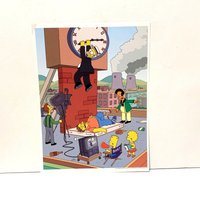 Homer Bart Director Clock Tower The Simpsons Poster 10, 5 X 14 Matt Groening Lenny Barney Apu Lisa von TexasGalTreasures