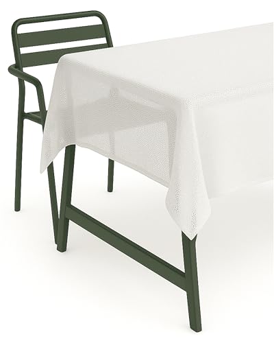 texpot Tischdecke 140 cm rund hellgrau Gartendecke mit Saum abwaschbar Gartentischdecke Balkon Terrasse wetterfest von texpot