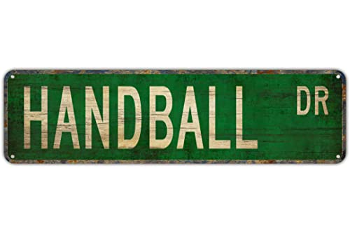 Texsource Handball-Schild Metall 10*40 CM Wandmontage Dekoration Bar Garage Home Cave Fan Geschenk Modern Vintage von Texsource
