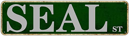 Texsource Seal Street Lustiges Retro dekoratives Poster Vintage Blechschild Heimdekoration Wandkunst Straßenschild Metallposter für Man Cave Bar Pub Cafe Home Wall Decor 40,6 x 10,2 cm Texsource Seal Street Lustiges Retro dekoratives Poster Vintage Blechschild Heimdekoration Wandkunst Straßenschild Metallposter für Man Cave Bar Pub Cafe Home Wall Decor 40,6 x 10,2 cm von Texsource