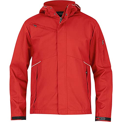 Texstar FJ80 Herren 3L Softshell Jacke, Größe 4XL, Rot von Texstar