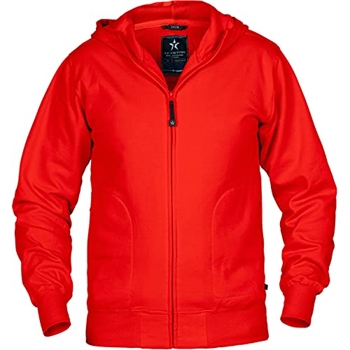 Texstar HC03 Herren Kapuze Cardigan, Größe 3XL, Rot von Texstar