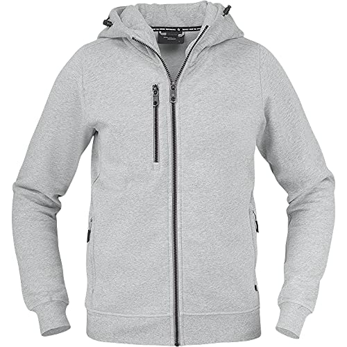 Texstar HC09 Herren Kapuze Cardigan mit Gemütlichen Kragen, Größe M, Hellgrau von Texstar