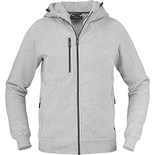 Texstar HC09 Herren Kapuze Cardigan mit Gemütlichen Kragen, Größe XS, Hellgrau von Texstar