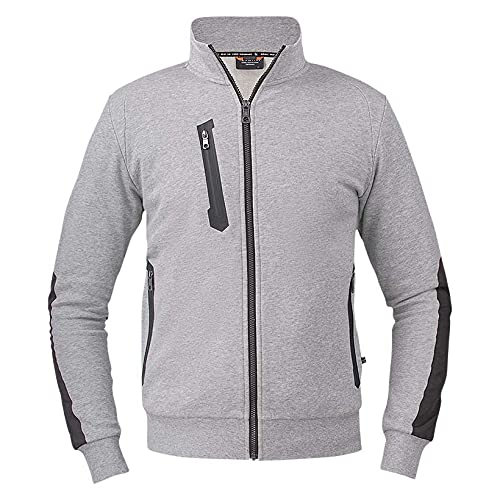 Texstar HC11 Herren Crew Cardigan, Größe 3XL, Grau/Schwarz von Texstar