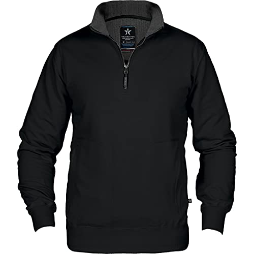 Texstar SW14 Unisex Crew T-Ausschnitt Sweatshirt, Größe 2XL, Schwarz von Texstar