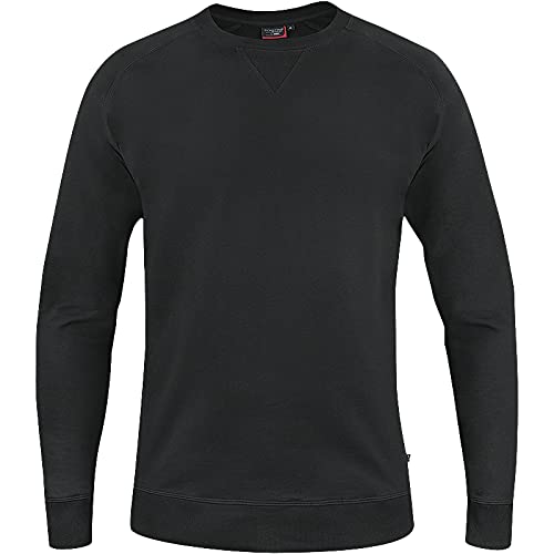 Texstar SW17 Unisex Crew Ausschnitt Sweatshirt, Größe 2XL, Schwarz von Texstar