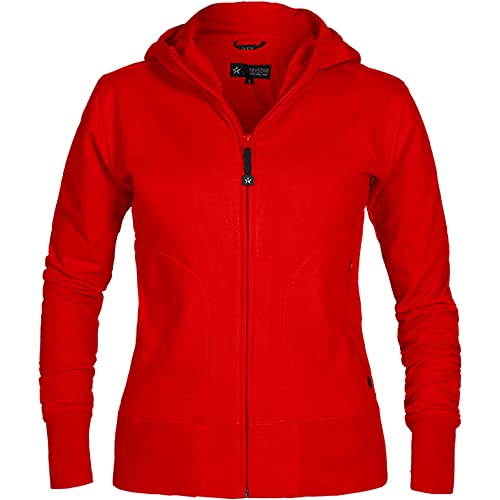 Texstar WC03 Damen Kapuze Cardigan, Größe 2XL, Rot von Texstar