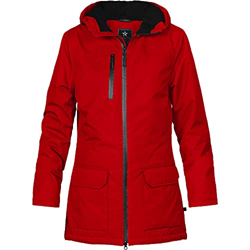 Texstar WJ65 Damen Lange Winter Jacke, Größe 2XL, Rot von Texstar