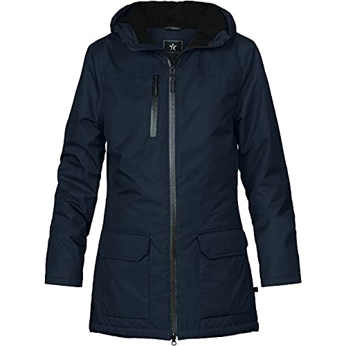 Texstar WJ65 Damen Lange Winter Jacke, Größe XS, Marine von Texstar