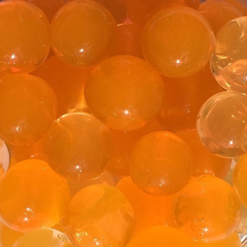 Eurosand RIESEN AQUALINOS/Gelkugeln (ca 4-7 cm) 50 Gramm. Für ca 3 Liter Deko. Farbe: ORANGE -70 von Eurosand