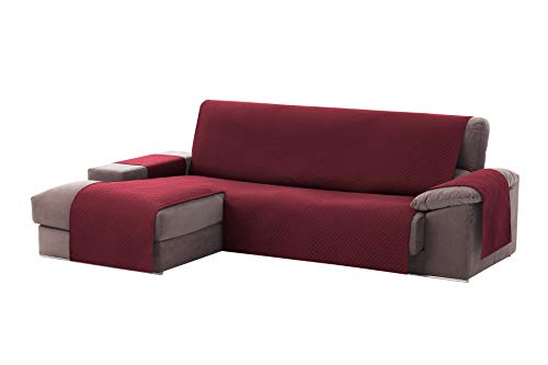 Textil-home Adele Chaise Longue Sofa Bezug, Schutz für Linke Arm Gesteppte Sofas. Größe -200cm. Farbe Rot (Vorderansicht) von Textil-home