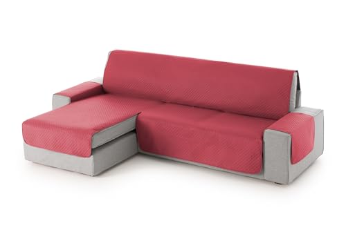 Textil-home Adele Chaise Longue Sofa Bezug, Schutz für Linke Arm Gesteppte Sofas. Größe -200cm. Farbe Rot (Vorderansicht) von Textil-home