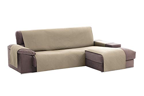 Textil-home Adele Chaiselongue Sofabezug, Beschützer für Rechtsarm Gesteppte Sofas. Größe -200cm. Farbe Beige (Vorderansicht) von Textil-home