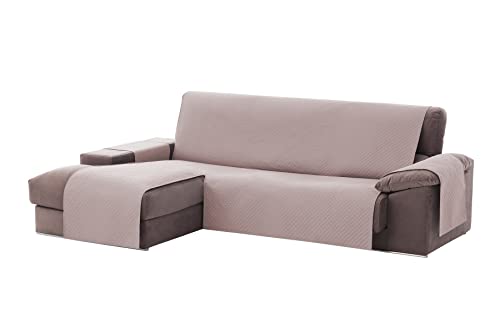 Textil-home Adele Chaise Longue Sofa Bezug, Schutz für Linke Arm Gesteppte Sofas. Größe -200cm. Farbe Pinke (Vorderansicht) von Textil-home