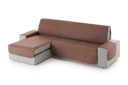 Textilhome Sofaüberwurf L Form Links Textilhome Sofa Überzug Adele, Universeller Sofabezug, Couch Überzug Gepolstert, Sofaschoner Schutzdecke, Haustierfreundlich, Farbe Braun, 240 cm von Textil-home