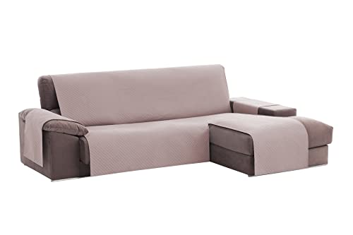 Textil-home Adele Chaiselongue Sofabezug, Beschützer für Rechtsarm Gesteppte Sofas. Größe -240cm. Farbe Pinke (Vorderansicht) von Textil-home
