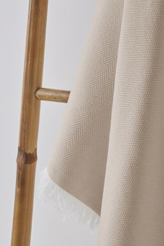 Textil-home Bettüberwurf, Mehrzweck/Plaid 180 x 285cm Martina - Eignet Sich als Sofaüberwurf und auch als Tagesdecke. Farbe Beige von Textil-home