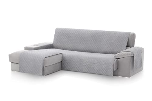 Textil-home Circus Chaise Longue SofaBezug, Schutz für Linke Arm Gesteppte Sofas. Größe -200cm. Farbe Hellgrau (Vorderansicht) von Textil-home