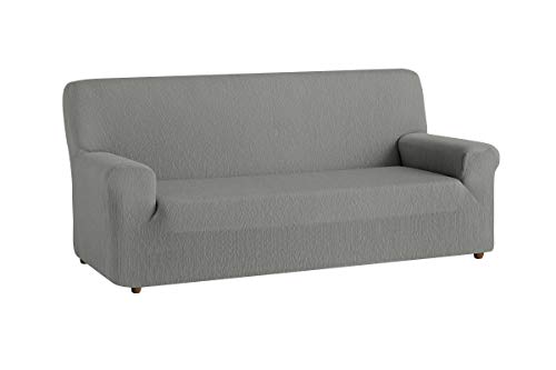 Textil-home Elastischer Sofabezug TEIDE, Sofahusse Couchbezug - 4 Sitzer - 240 a 270 cm. Farbe Grau von Textil-home