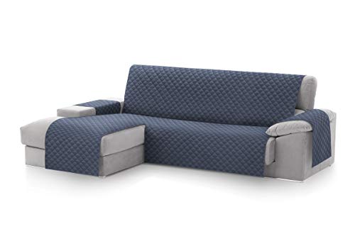 Textil-home MALU Chaise Longue Sofa Bezug, Schutz für Linke Arm Gesteppte Sofas - sofaueberwurf L Form - Größe -240cm. Farbe Blau (Vorderansicht) von Textil-home