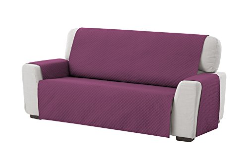 Textil-home Sesselschoner Sofaüberwurf Adele, 2 Sitzer - Reversibel gepolsterter Sofaschutz. Farbe Malva von Textil-home