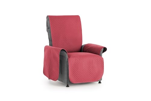 Textil-home Sesselschoner Sofaüberwurf Adele, 1 Sitzer/Relax - Reversibel gepolsterter Sofaschutz. Farbe Rot von Textil-home