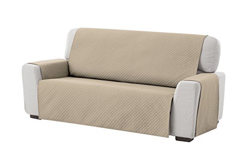 Textil-home Sesselschoner Sofaüberwurf Adele, 2 Sitzer - Reversibel gepolsterter Sofaschutz. Farbe Beige von Textil-home