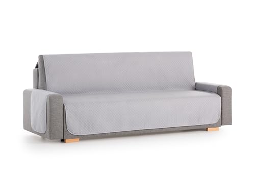 Textil-home Sesselschoner Sofaüberwurf Adele, 2 Sitzer - Reversibel gepolsterter Sofaschutz. Farbe Hellgrau von Textil-home