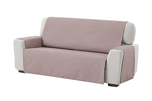 Textil-home Sesselschoner Sofaüberwurf Adele, 2 Sitzer - Reversibel gepolsterter Sofaschutz. Farbe Pinke von Textil-home