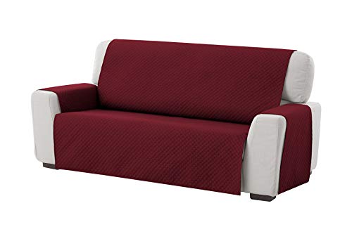Textil-home Sesselschoner Sofaüberwurf Adele, 2 Sitzer - Reversibel gepolsterter Sofaschutz. Farbe Rot von Textil-home