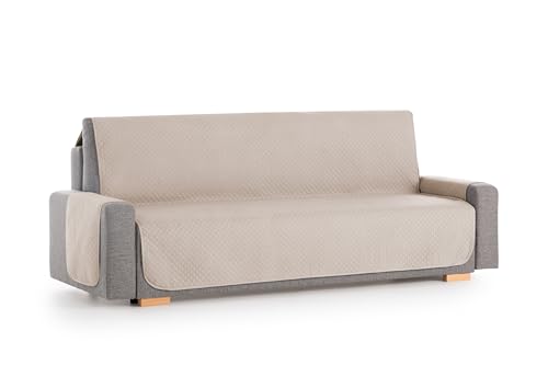 Textil-home Sesselschoner Sofaüberwurf Adele, 4 Sitzer - Reversibel gepolsterter Sofaschutz. Farbe Beige von Textil-home