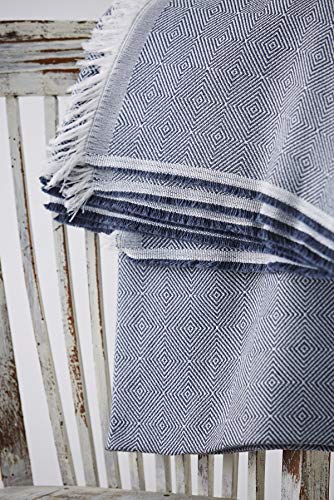 Textil-home Bettüberwurf, Mehrzweck/Plaid 180 x 285cm Dante - Eignet Sich als Sofaüberwurf und auch als Tagesdecke. Farbe Blau von Textil-home