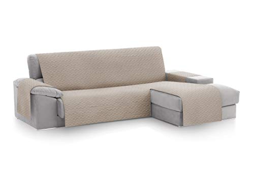 Textil-home Circus Chaiselongue Sofabezug, Beschützer für Rechtsarm Gesteppte Sofas. Größe -200cm. Farbe Beige (Vorderansicht) von Textil-home