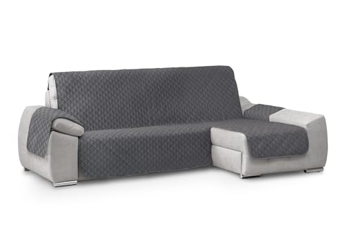 Textilhome – Sofabezug Circus I-Form Rechts 200 cm, Sofaschoner für Ecksofa, gepolsterter & universeller Sofaschutz zum Schutz Ihres Sofas, Sofaüberwurf, waschbar, Farbe Grau von Textil-home